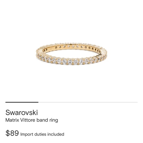 Swarovski Jewelry - Swarovski Gold Pavé Crystal Ring